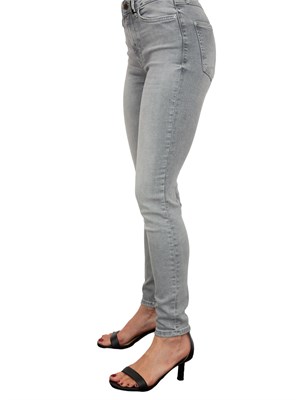 Pantalone denim cinque tasche Guess Jeans in misto cotone grigio in DONNA