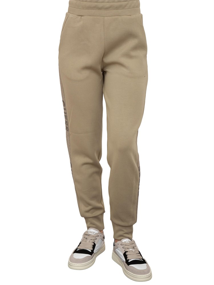 Pantaloni jogger verdi Guess Jeans donna con banda logo laterale