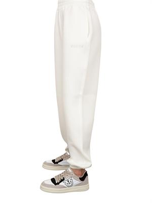Pantalone jogger bianco Guess Jeans donna con logo strass in DONNA