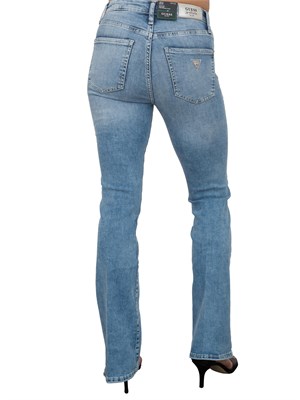 Jeans 5 tasche Guess Jeans donna lavaggio medio effetto used in DONNA