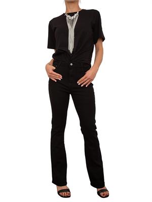 Jeans skinny nero Guess Jeans con gamba svasata in DONNA