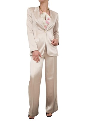 Giacca monopetto donna Guess by Marciano in viscosa di raso beige in DONNA