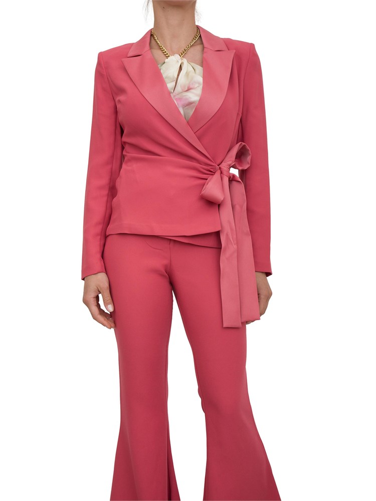 Giacca donna Guess by Marciano con chiusura fiocco in tessuto elasticizzato fucsia