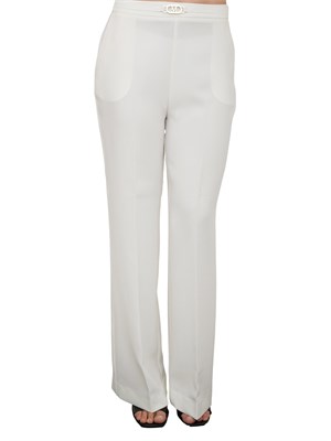 Pantaloni donna bianchi Guess by Marciano con taglio dritto e piega in DONNA