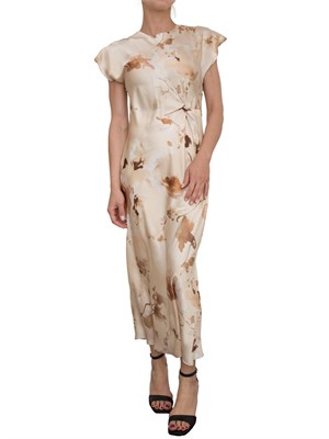 Abito midi Kocca beige con fantasia floreale in DONNA