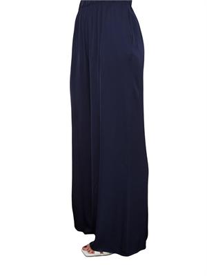 Pantalone ampio Kocca in tessuto blu effetto raso con coulisse in vita in DONNA