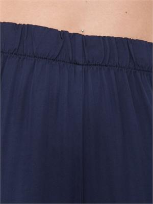 Pantalone ampio Kocca in tessuto blu effetto raso con coulisse in vita in DONNA