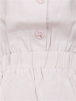 Abito corto Kocca in cotone lilla con coulisse in vita e chiusura a bottoni sopra in DONNA
