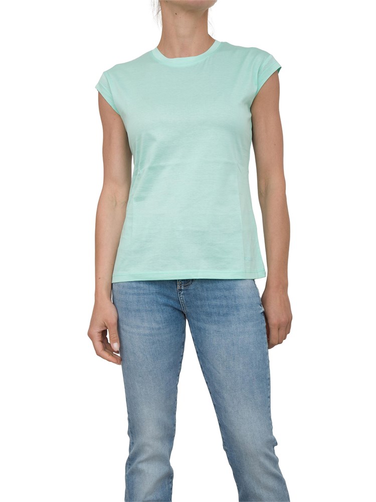 T-shirt acquamarina Kocca con taglio dritto e manica leggermente scesa
