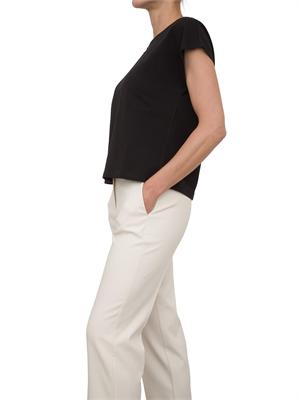 T-shirt nera Kocca con applicazioni strass sulla spalla in DONNA