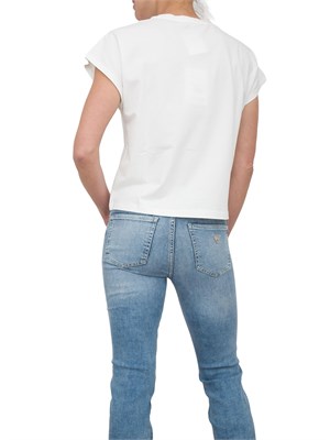 T-shirt bianca Kocca con applicazioni strass sulla spalla in DONNA