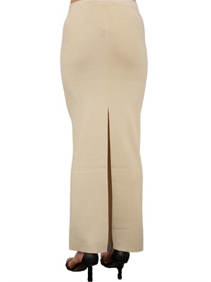 Gonna lunga Blugirl in maglia di lurex dorato con bottoni oro in DONNA