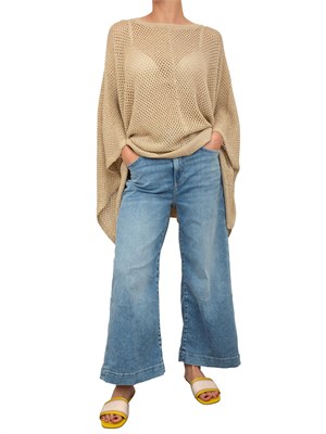 Poncho oro Blugirl in maglia lurex a rete in DONNA
