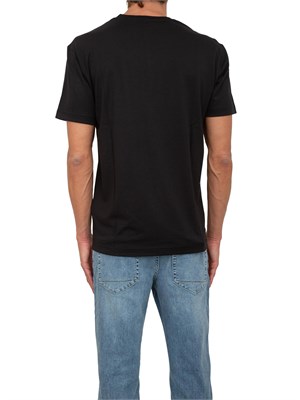 T-shirt uomo Liu Jo in misto cotone nero con scollo V e logo in UOMO