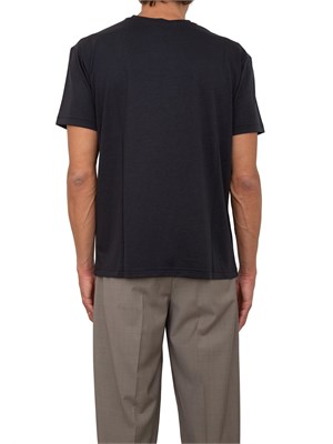 T-shirt uomo Liu Jo in misto cotone blu con scollo V e logo in UOMO