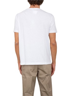T-shirt uomo Liu Jo in misto cotone avorio con scollo V e logo in UOMO