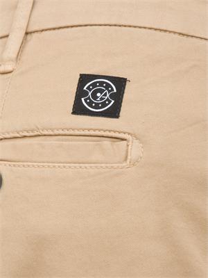 Pantalone chino Aiace Galassi in gabardina stretch beige in UOMO