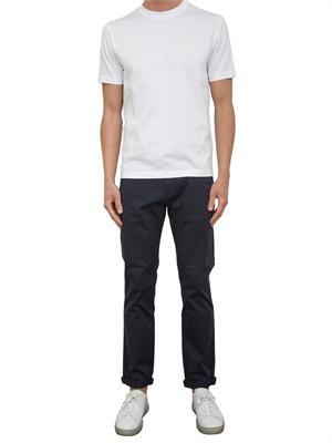 Pantalone chino Aiace Galassi in gabardina stretch blu in UOMO