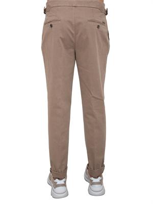 Pantalone uomo chino Peserico in gabardina di cotone stretch beige in UOMO