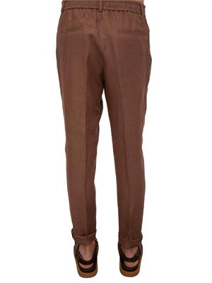 Pantalone uomo Peserico modello jogger marrone in UOMO