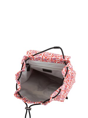 K.LAGERFELD Zaino Karl Lagerfeld Jeans in nylon con fantasia logo all over colorato con tasche e patta in DONNA