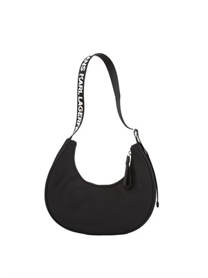 K.LAGERFELD Borsa a spalla Karl Lagerfeld Jeans in similpelle nera con logo lettering a contrasto in DONNA