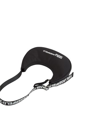 K.LAGERFELD Borsa a spalla Karl Lagerfeld Jeans in similpelle nera con logo lettering a contrasto in DONNA