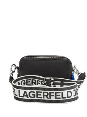 K.LAGERFELD Borsa a tracolla Karl Lagerfeld Jeans in nylon nero con tracolla logo in DONNA