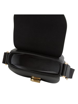 Borsa a tracolla donna Furla Lotus in pelle martellata nera in DONNA