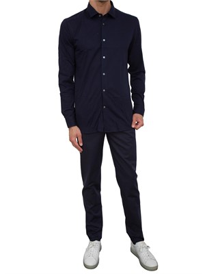 Camicia Corneliani blu in puro cotone in UOMO