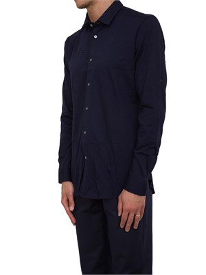 Camicia Corneliani blu in puro cotone in UOMO