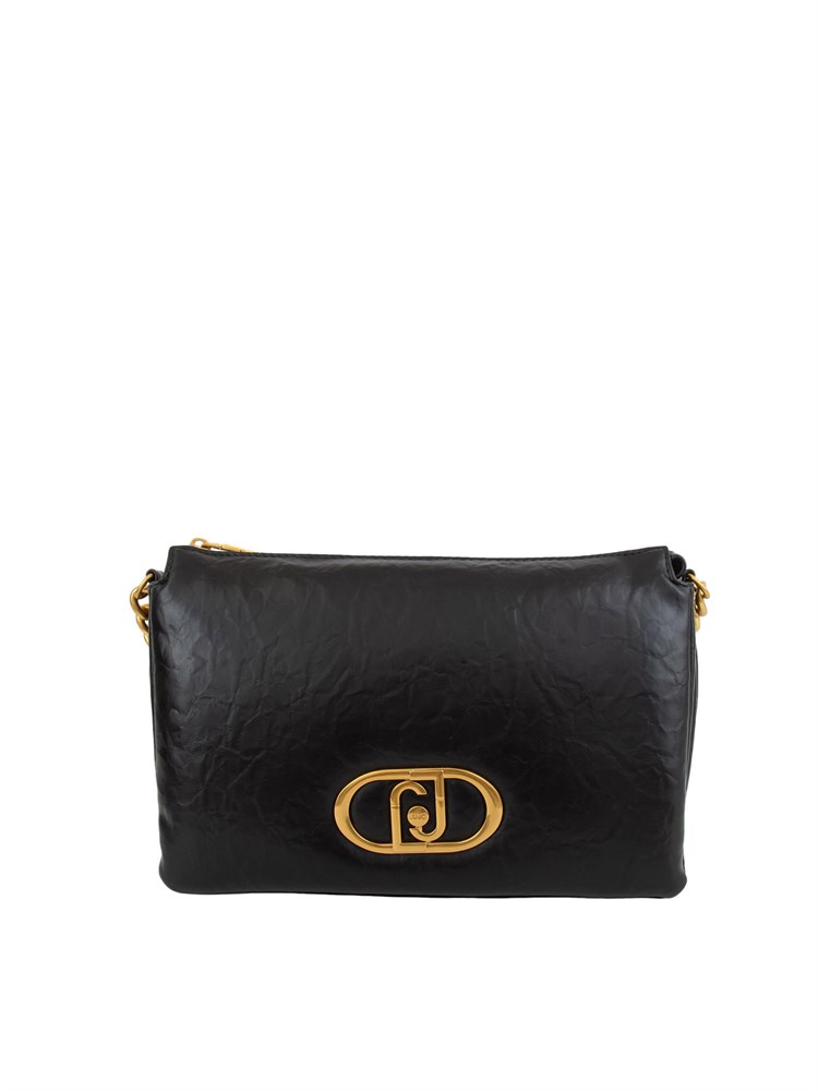 Borsa a spalla Liu Jo modello LaPuffy con effetto nappa nero