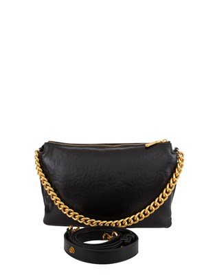 Borsa a spalla Liu Jo modello LaPuffy con effetto nappa nero in DONNA