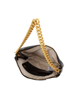 Borsa a spalla Liu Jo modello LaPuffy con effetto nappa nero in DONNA