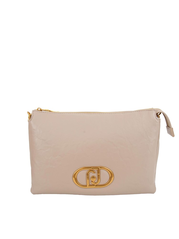Borsa a spalla Liu Jo modello LaPuffy con effetto nappa taupe