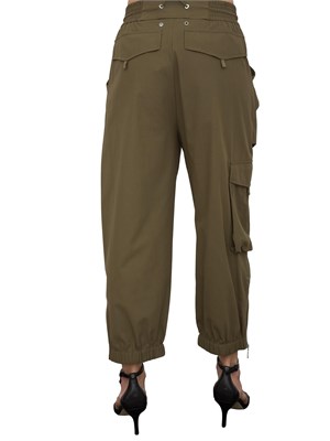 Pantalone verde Pinko modello cargo con maxi tasche in DONNA