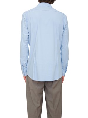 Camicia slim fit Boss azzurro in jersey di cotone in UOMO