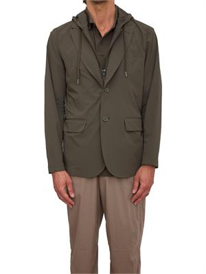 ARMANI EXCHANGE Giacca A.X. verde con cappuccio in UOMO