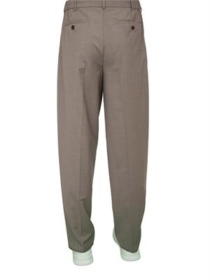 Pantalone uomo grigio tortora Emporio Armani dal taglio classico e dritto con pinces in UOMO