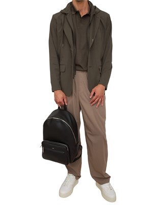 ARMANI EXCHANGE Polo A.X. verde in puro cotone con ricami all over in UOMO