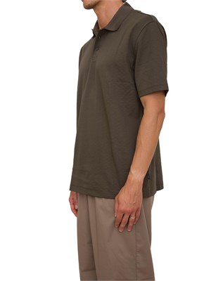 ARMANI EXCHANGE Polo A.X. verde in puro cotone con ricami all over in UOMO