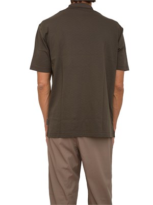 ARMANI EXCHANGE Polo A.X. verde in puro cotone con ricami all over in UOMO