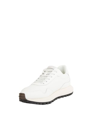 Sneaker uomo Emporio Armani in nylon e pelle bianca in UOMO