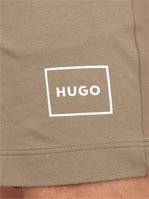 BOSS Bermuda Hugo in cotone elasticizzato con logo con cornice in UOMO