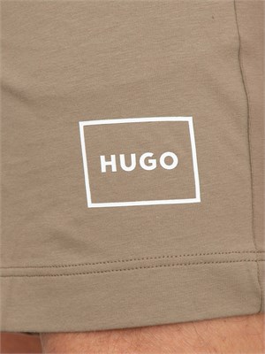 BOSS Bermuda Hugo in cotone elasticizzato con logo con cornice in UOMO