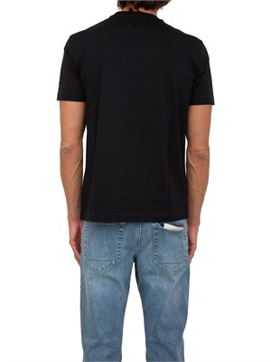 T-shirt blu Emporio Armani uomo con logo tono su tono in UOMO