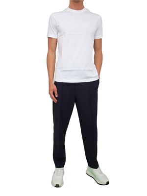 T-shirt bianca Emporio Armani uomo con logo tono su tono in UOMO