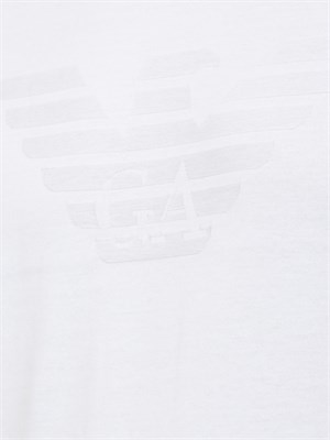 T-shirt bianca Emporio Armani uomo con logo tono su tono in UOMO