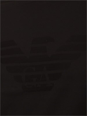 T-shirt nera Emporio Armani uomo con logo tono su tono in UOMO