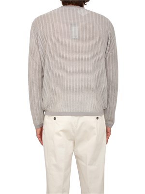 Maglione Emporio Armani in misto lyocell beige con lavorazione maglia in UOMO